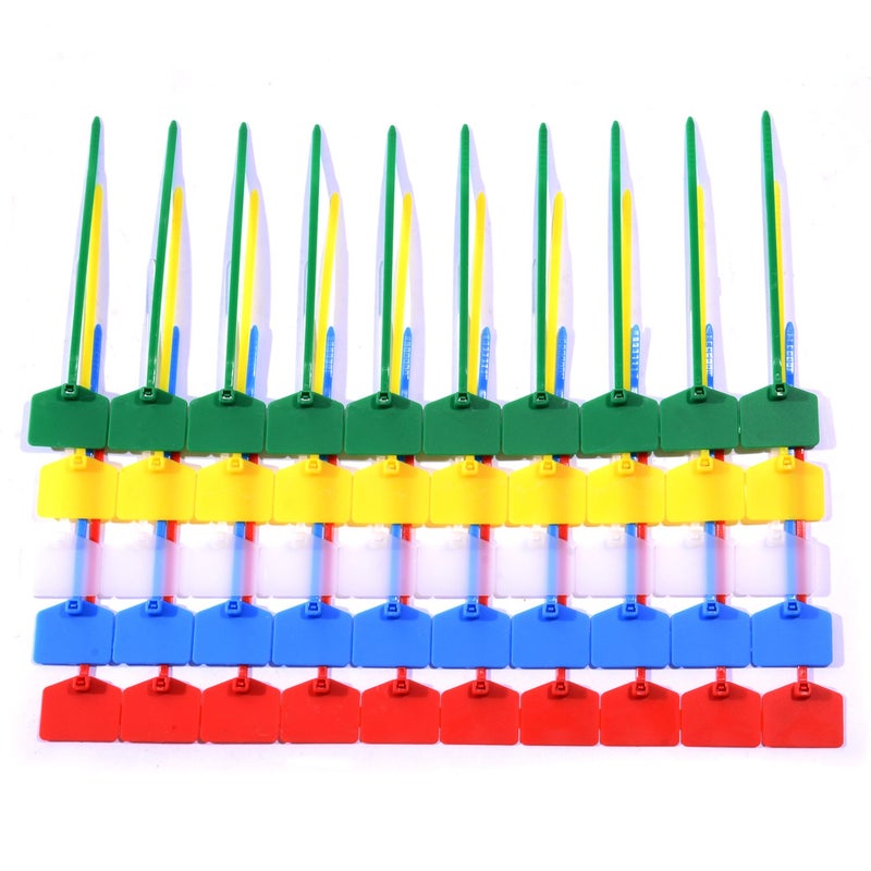ColorYourLife Marker Nylon Cable Ties Cable Wire Tags Security Zip Ties - Assorted Colors (200) - Image 5